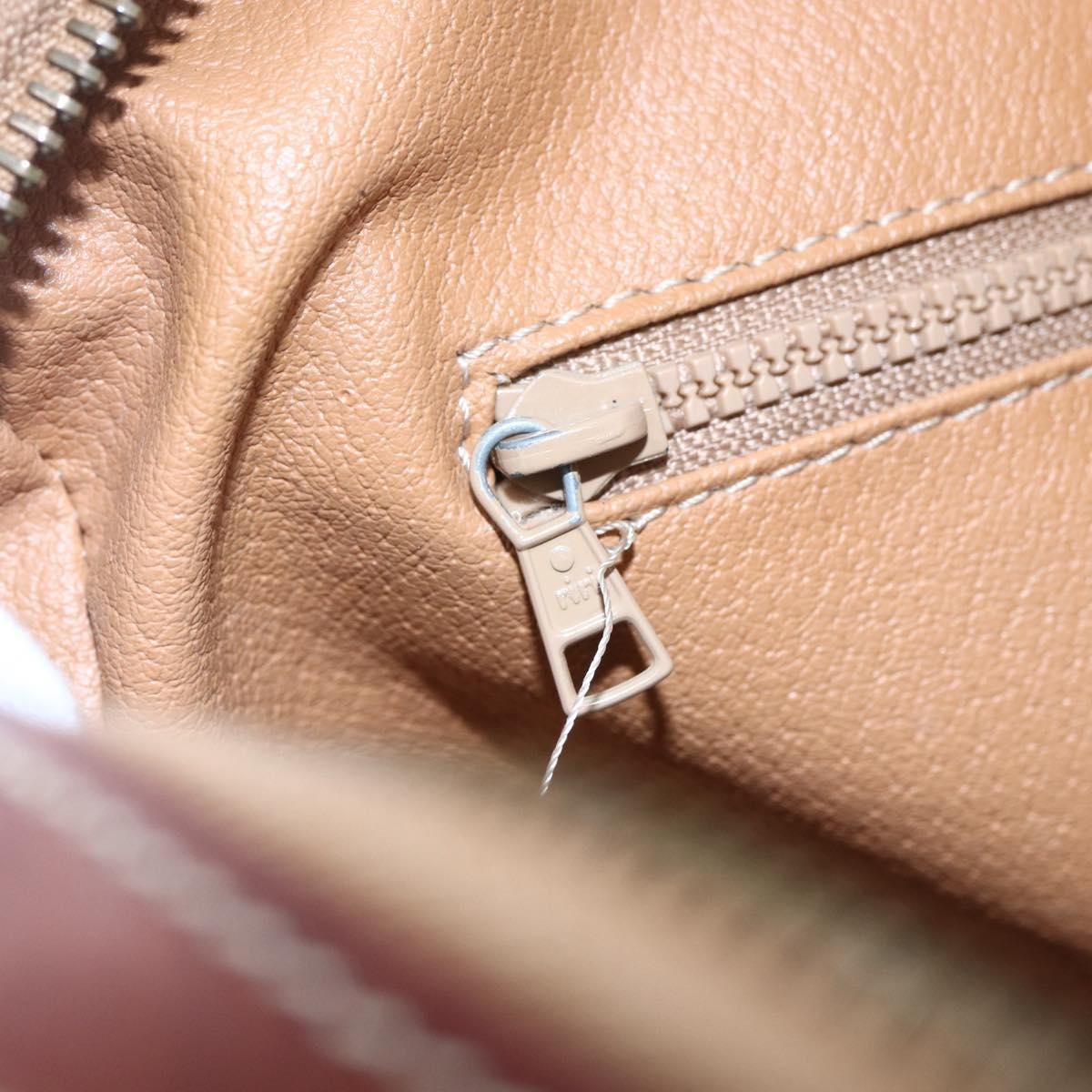 Celine Vintage Macadam Handbag Canvas and Leather, BROWN, CANVAS, Handbag