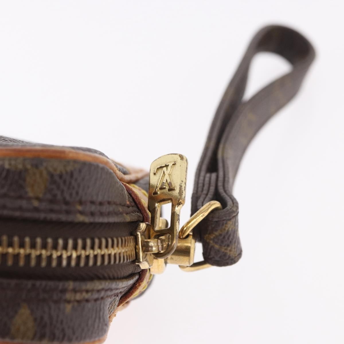Louis Vuitton Marly Dragonne Clutch Monogram Canvas, Brown, Canvas, Clutch