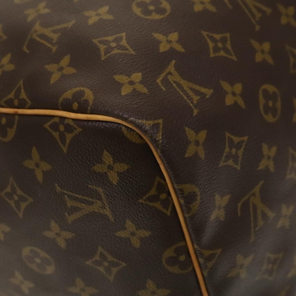 Louis Vuitton Keepall Bag Monogram Canvas, BROWN, CANVAS, Travel bag