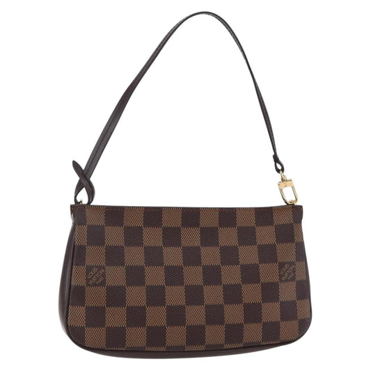 Louis Vuitton Navona Pochette Accessoires Damier, BROWN, CANVAS, Clutche & pouche