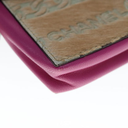 Chanel Chain Cigarette Case Leather, PINK, LEATHER, Clutche & pouche