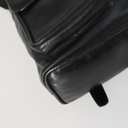 Gucci Vintage Bamboo Backpack Leather, BLACK, LEATHER, Backpack