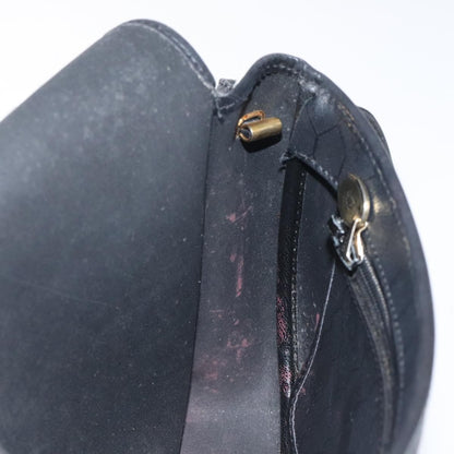 Christian Dior Vintage Honeycomb Flap Crossbody Bag Coated Canvas, BLACK, CANVAS, Crossbody bag