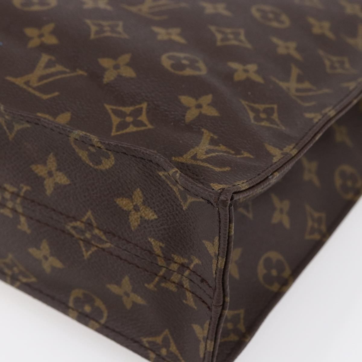Louis Vuitton Sac Plat Bag Monogram Canvas, BROWN, CANVAS, Tote bag