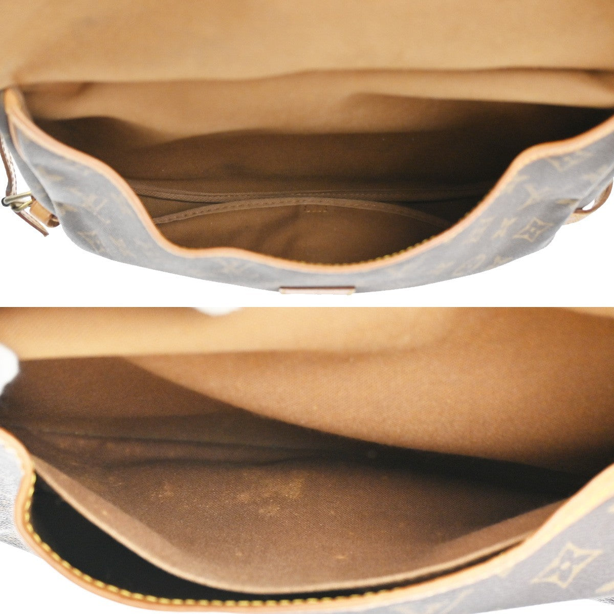 Louis Vuitton Saumur Handbag Monogram Canvas, BROWN, CANVAS, Shoulder bag
