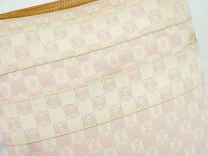 Loewe Anagram Shoulder Bag Canvas, PINK, CANVAS, Crossbody bag