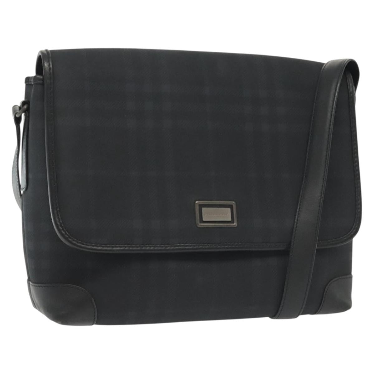 Burberry Nova check Shoulder bag Canvas, NAVY, CANVAS, Shoulder bag