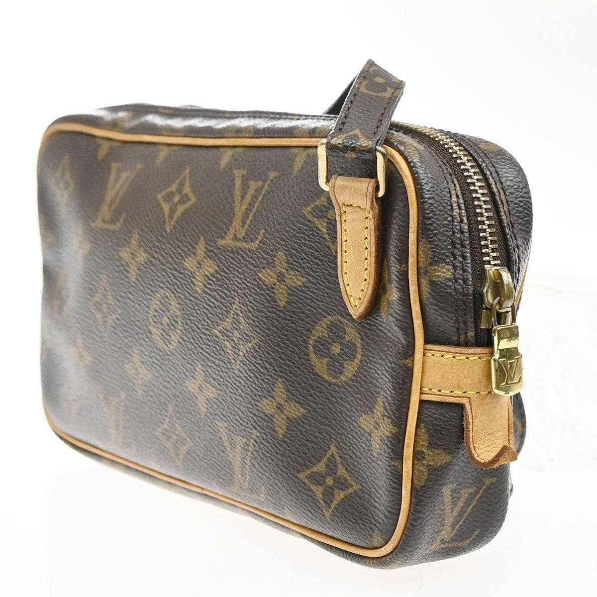 Louis Vuitton Pochette Marly Bandouliere Bag Monogram Canvas, Brown, Leather, Shoulder Bag