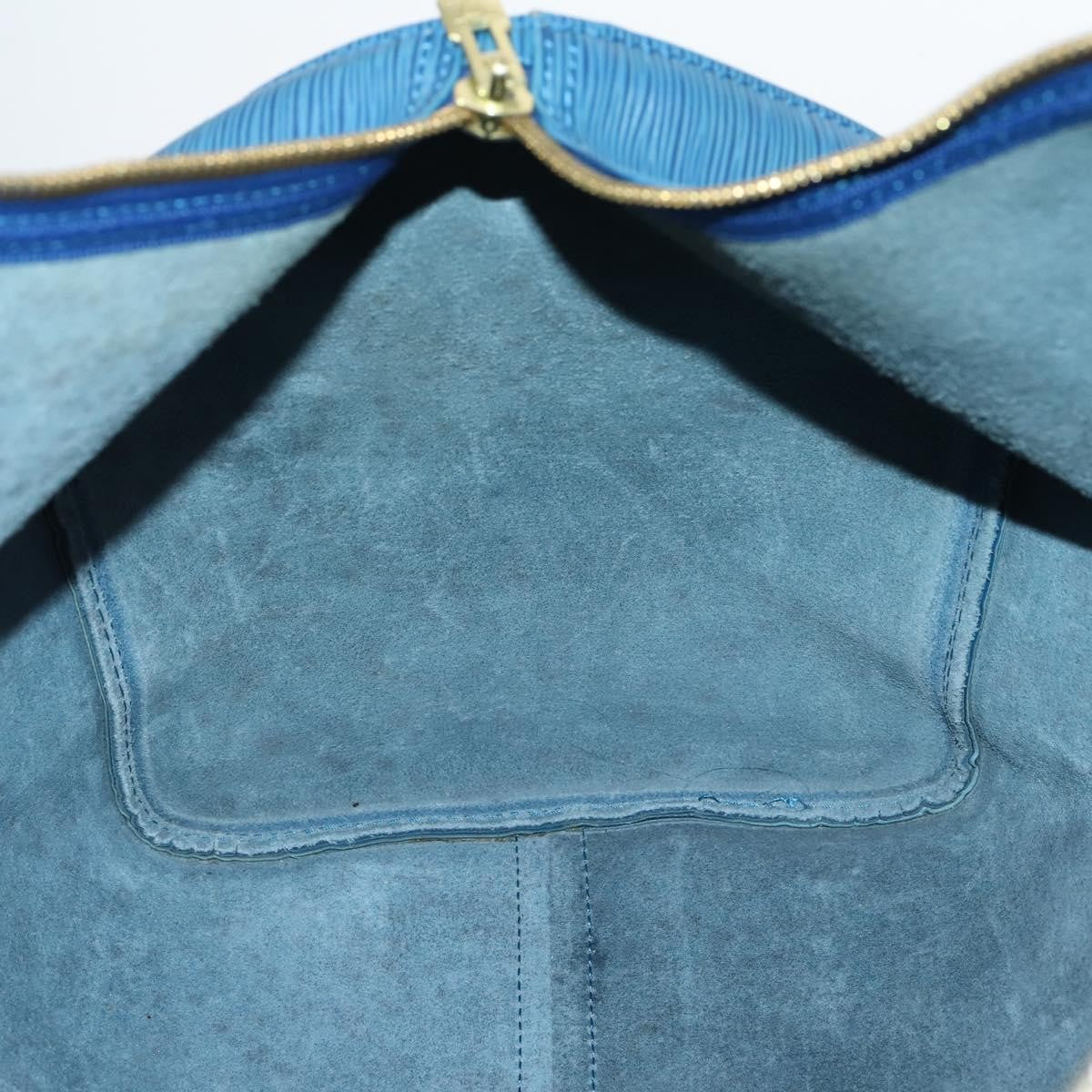 Louis Vuitton Keepall Bag Epi Leather, BLUE, LEATHER, Travel bag