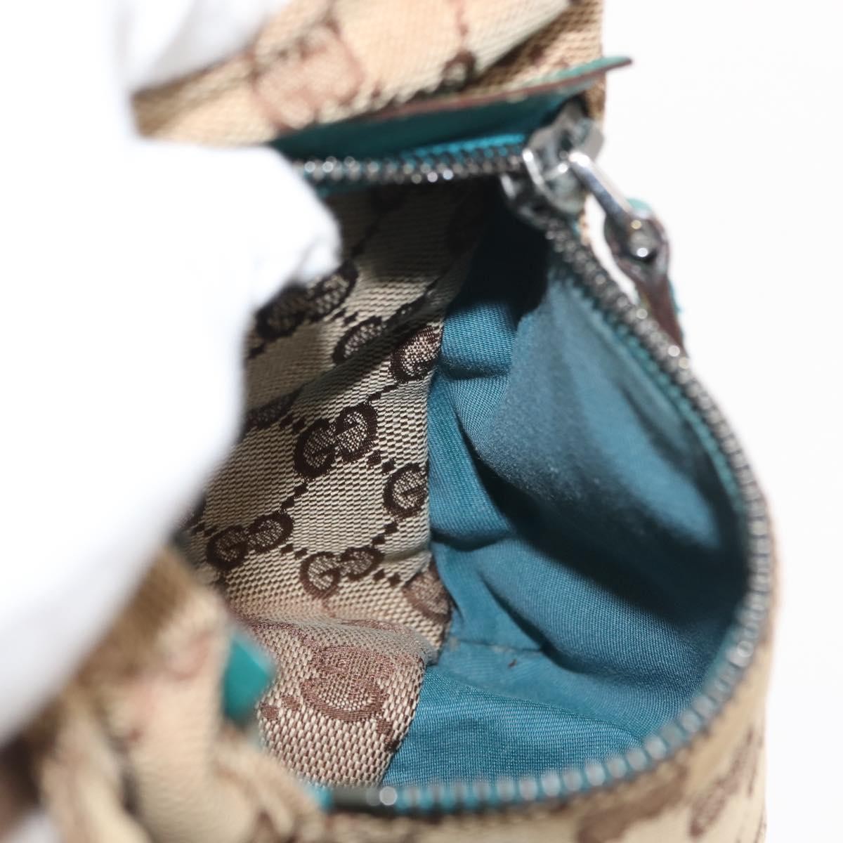 Gucci Vintage Double Belt Bag GG Canvas with Leather, BEIGE, CANVAS, Shoulder bag