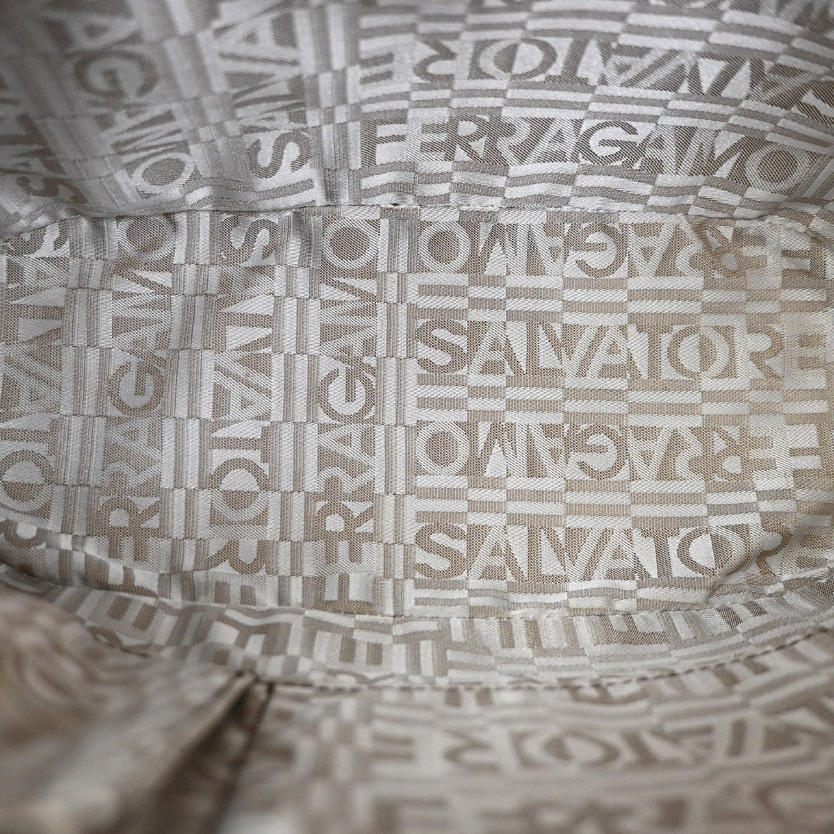 Salvatore Ferragamo Gancini handbag Leather, BEIGE, LEATHER, Handbag