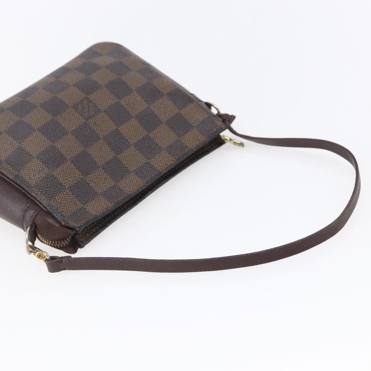 Louis Vuitton Trousse Make Up Bag Damier, BROWN, CANVAS, Clutche & pouche