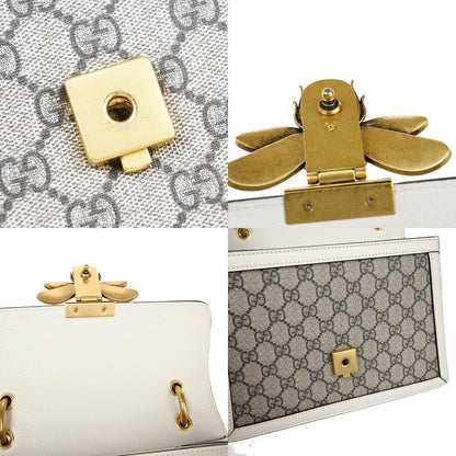 Gucci Queen Margaret Top Handle Bag GG Coated Canvas with Leather, BEIGE, CANVAS, Handbag