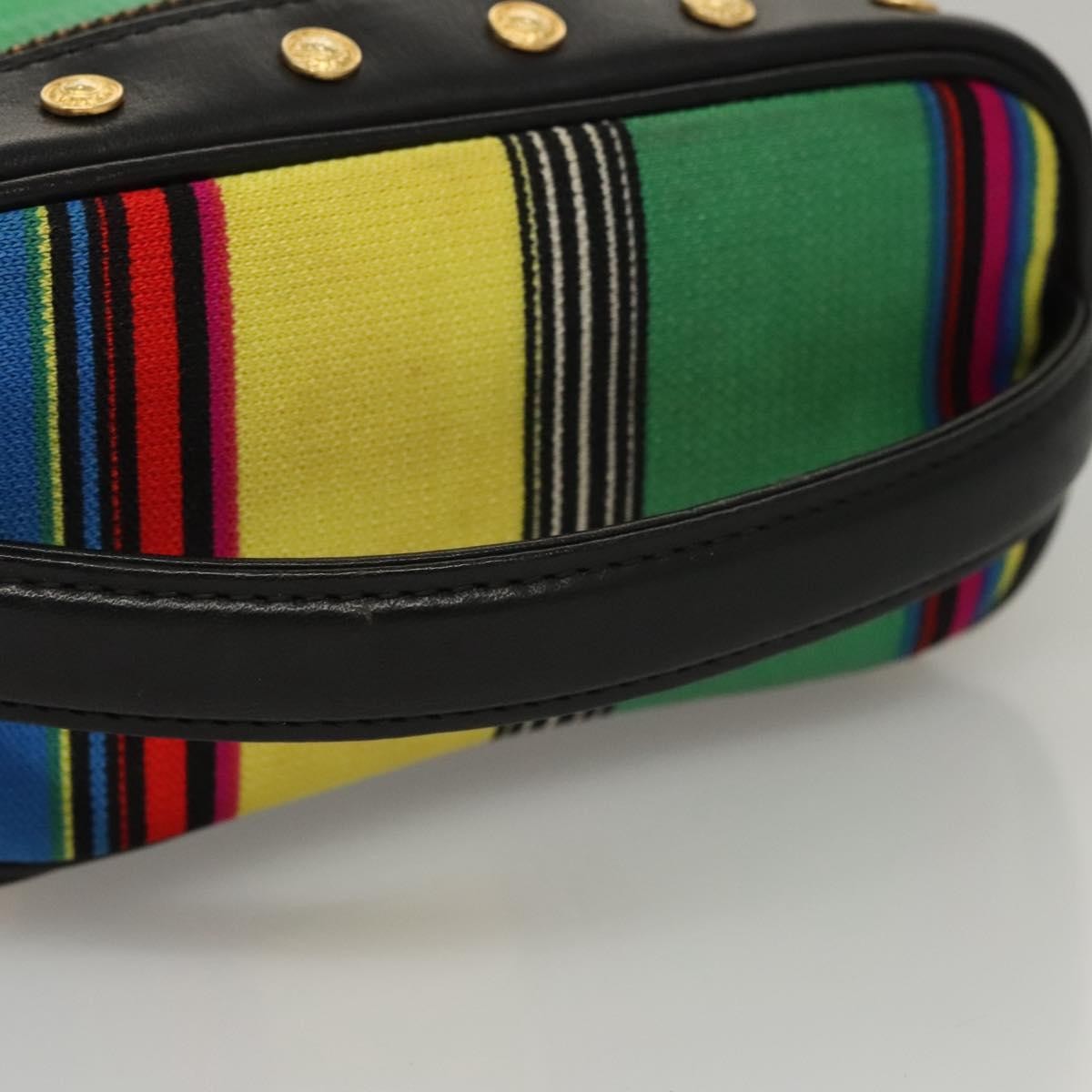 Versace Vanity Hand Bag Canvas and Leather, MULTICOLOUR, CANVAS, Clutche & pouche