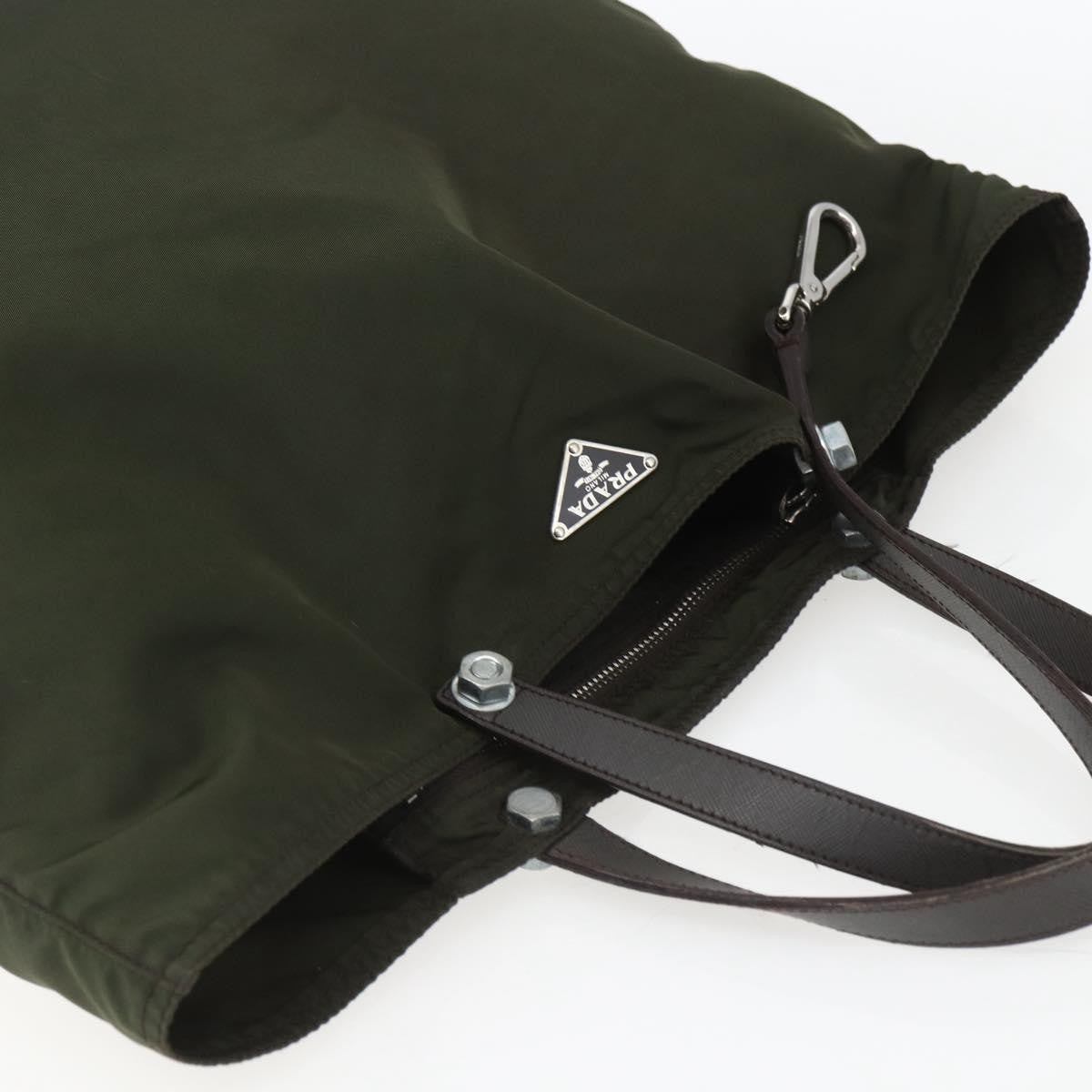 Prada Open Tote Tessuto, KHAKI, NYLON, Tote bag
