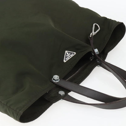 Prada Open Tote Tessuto, KHAKI, NYLON, Tote bag