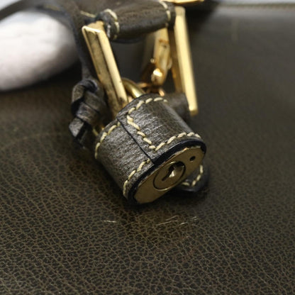 Salvatore Ferragamo Vintage Handbag Leather, KHAKI, LEATHER, Handbag