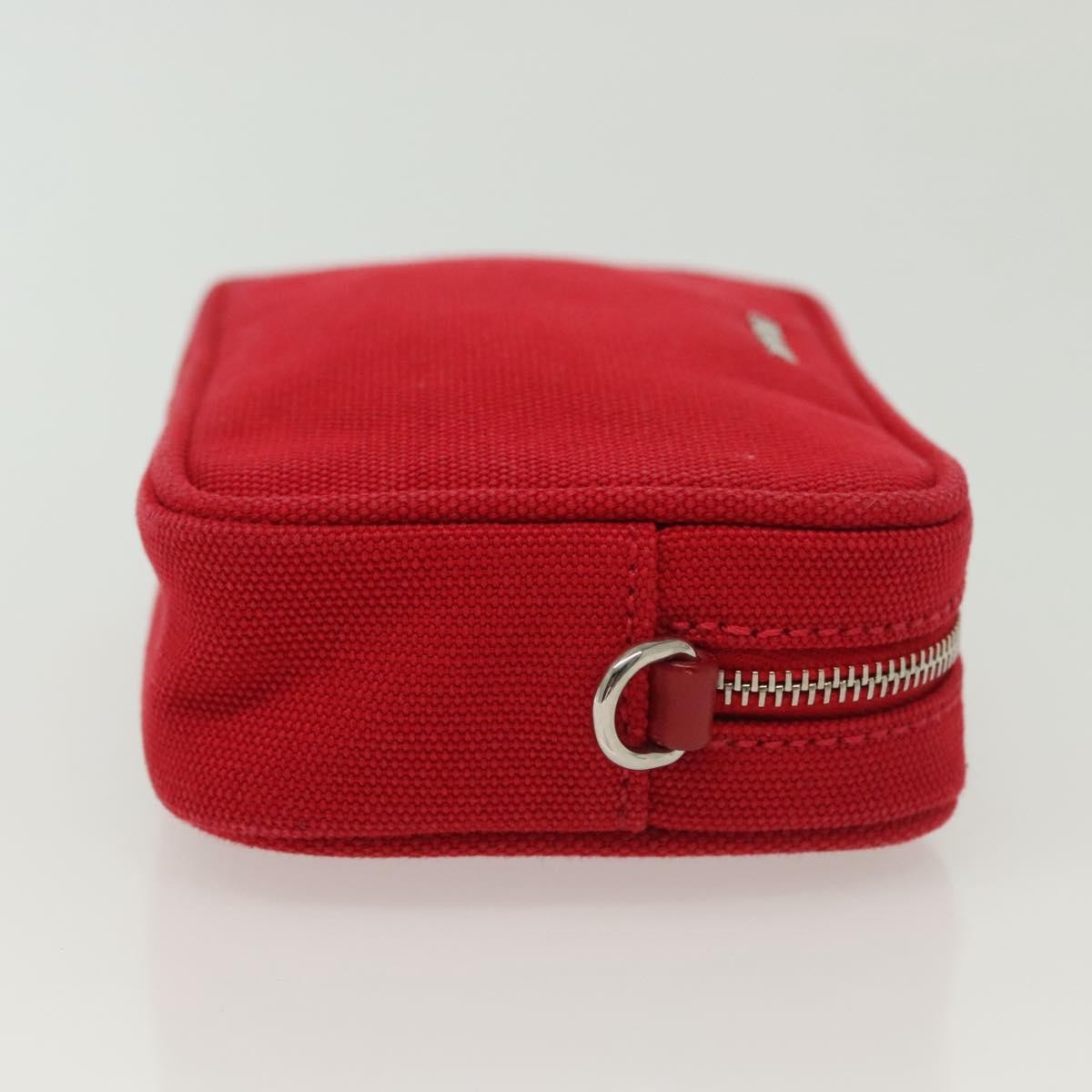 Prada Zip Around Toiletry Bag Canvas, RED, CANVAS, Clutche & pouche