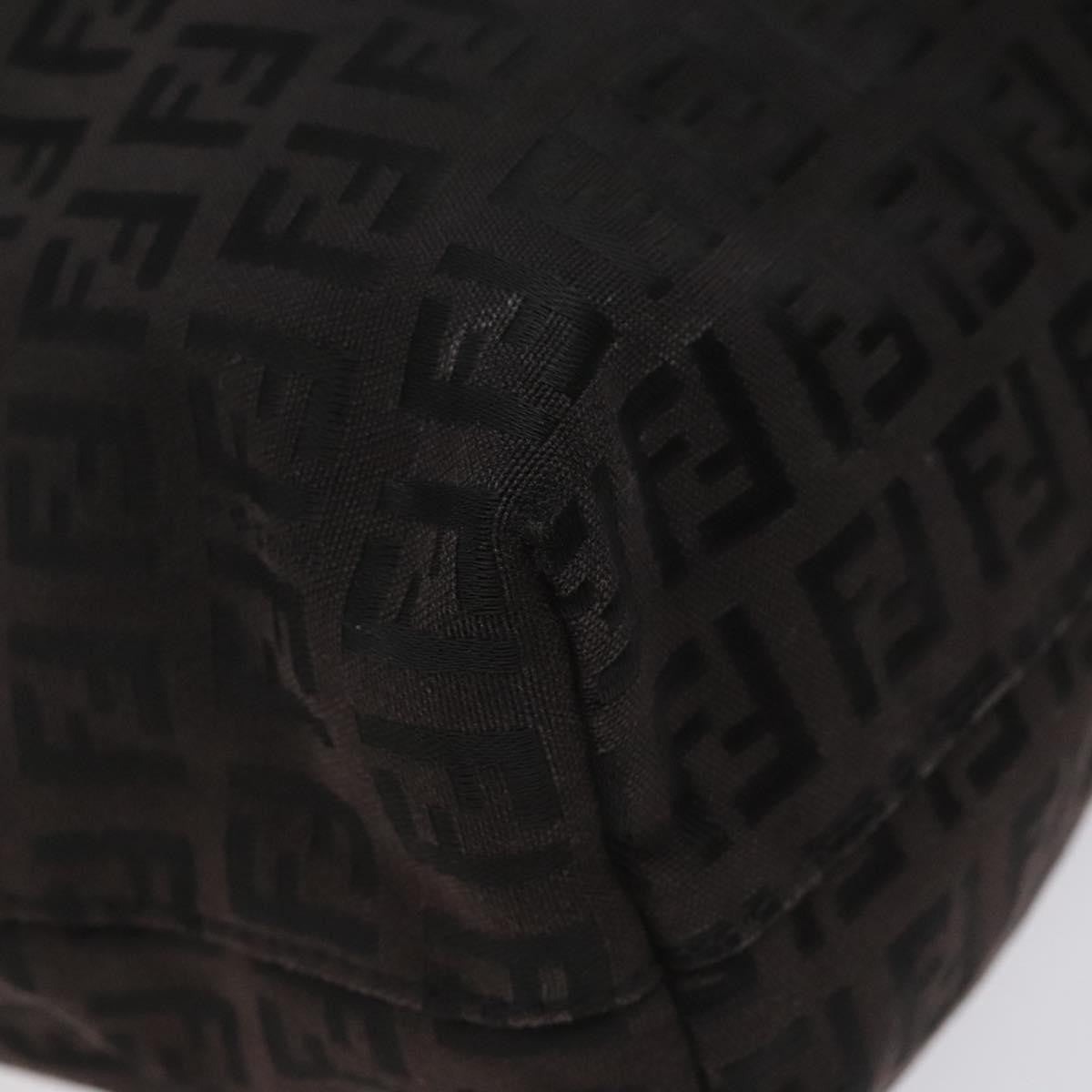 Fendi Shopping Tote Zucchino Canvas, BLACK, CANVAS, Tote bag