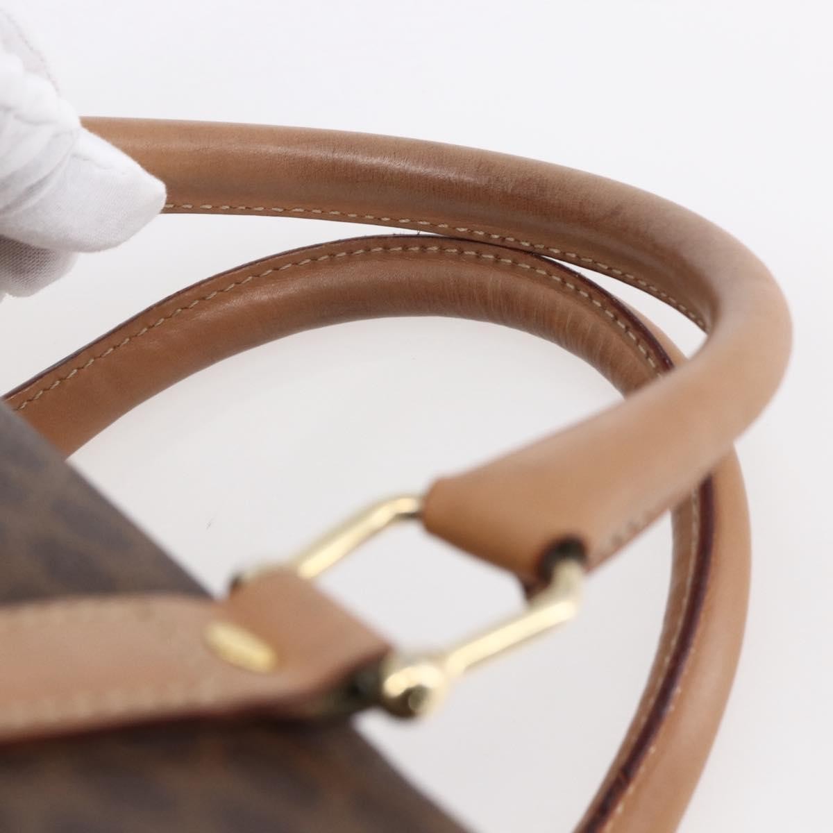 Celine Vintage Macadam Boston bag Canvas, BROWN, CANVAS, Handbag