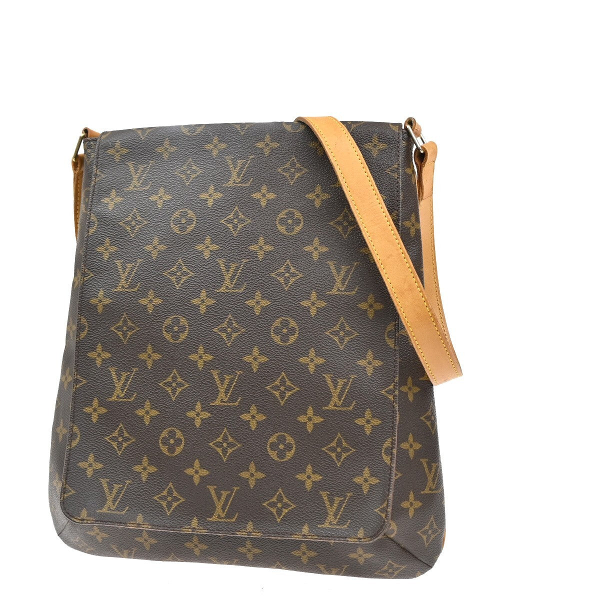 Louis Vuitton Musette Salsa Handbag Monogram Canvas, BROWN, LEATHER, Shoulder bag