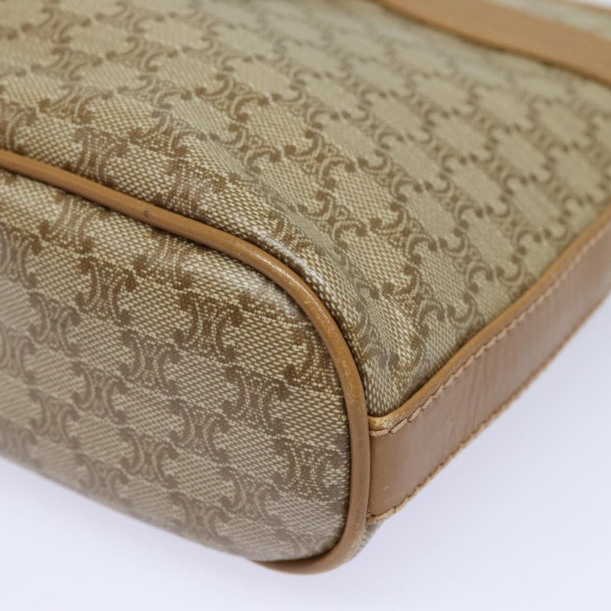 Celine Macadam Shoulder Bag Canvas, BEIGE, CANVAS, Shoulder bag