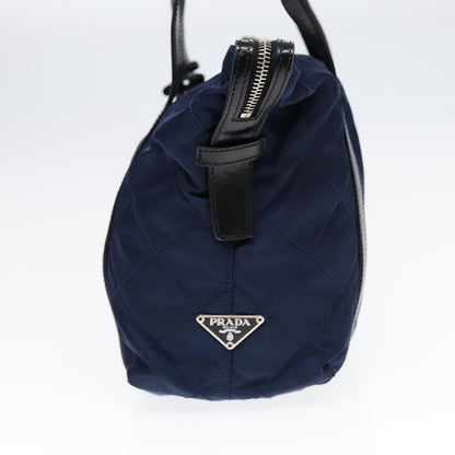 Prada Vintage Shoulder Bag Quilted Tessuto, NAVY, NYLON, Shoulder bag