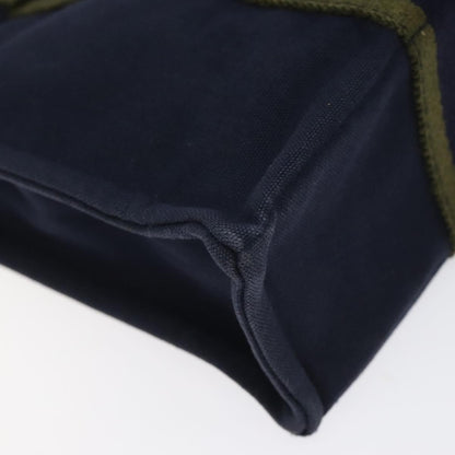 Hermes Fourre Tout Tote Canvas, NAVY, CANVAS, Tote bag