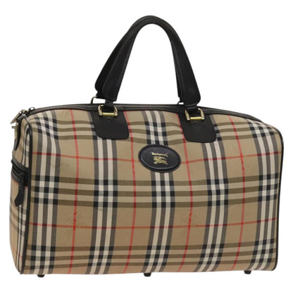 Burberry Nova check boston bag Canvas, BEIGE, CANVAS, Travel bag