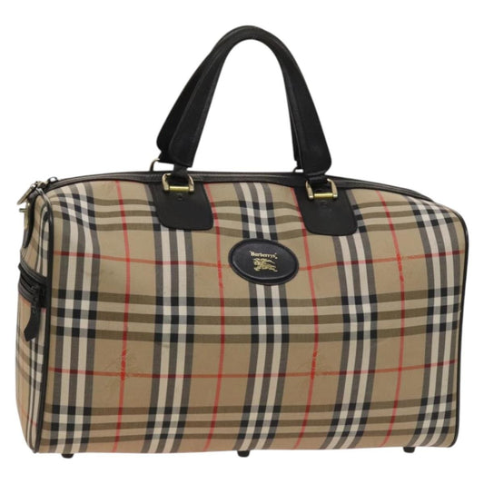 Burberry Nova check boston bag Canvas, BEIGE, CANVAS, Travel bag