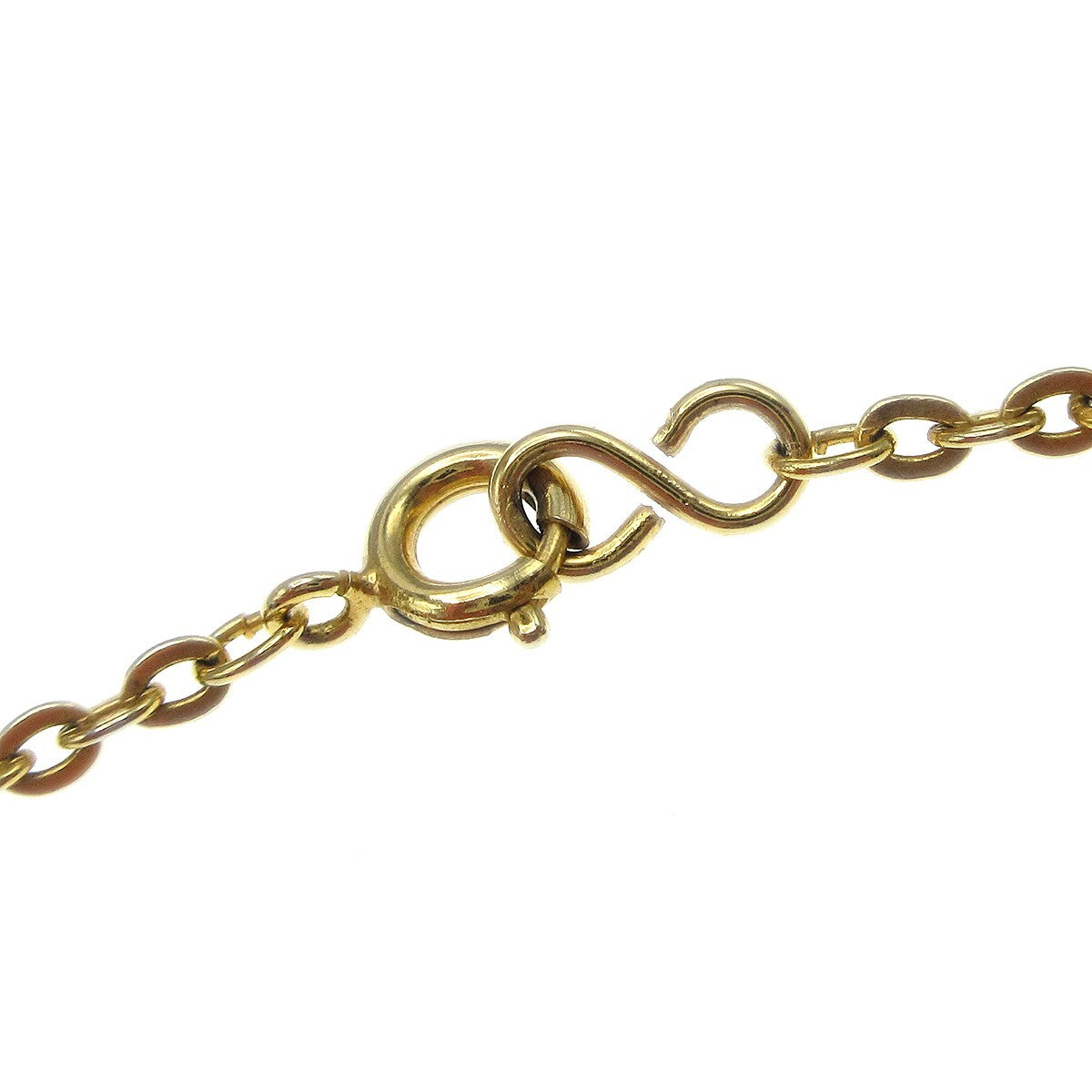 Chanel Vintage CC Pendent Necklace Plated Metal, GOLD, GOLD_PLATED, Necklace