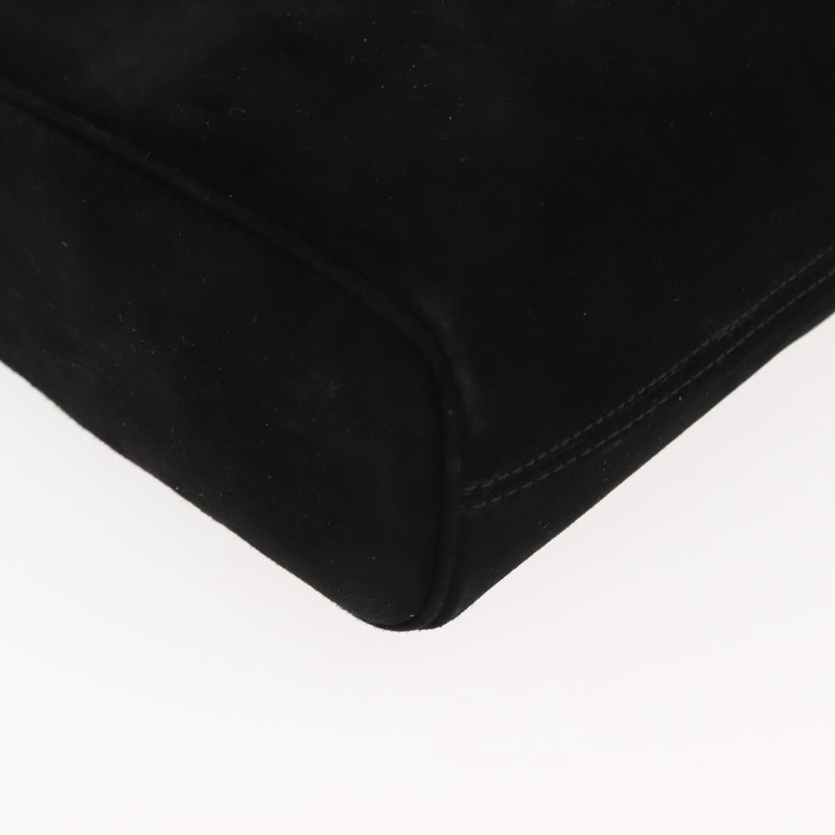 Salvatore Ferragamo Gancini Shoulder Bag Suede, BLACK, SUEDE, Shoulder bag