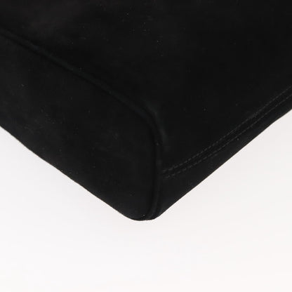 Salvatore Ferragamo Gancini Shoulder Bag Suede, BLACK, SUEDE, Shoulder bag