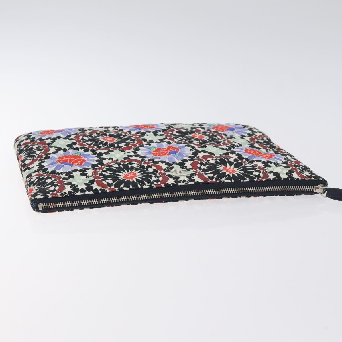 Chanel Dubai O Case Clutch Quilted Printed Nylon, MULTICOLOUR, NYLON, Clutche & pouche