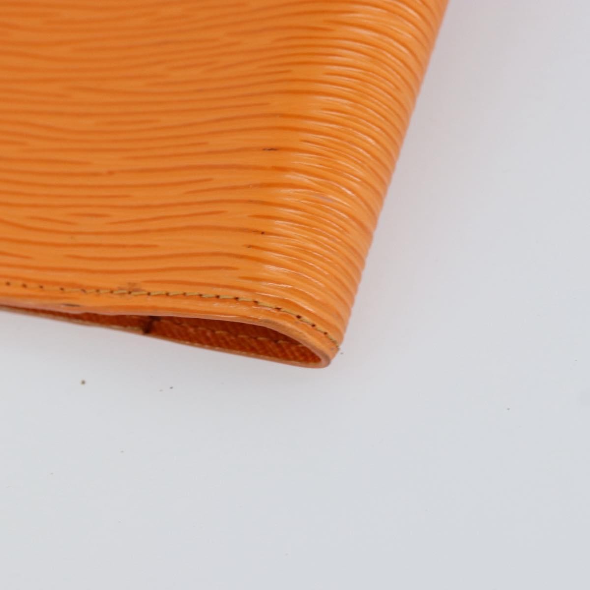 Louis Vuitton Agenda Cover Epi Leather, ORANGE, LEATHER, Wallets