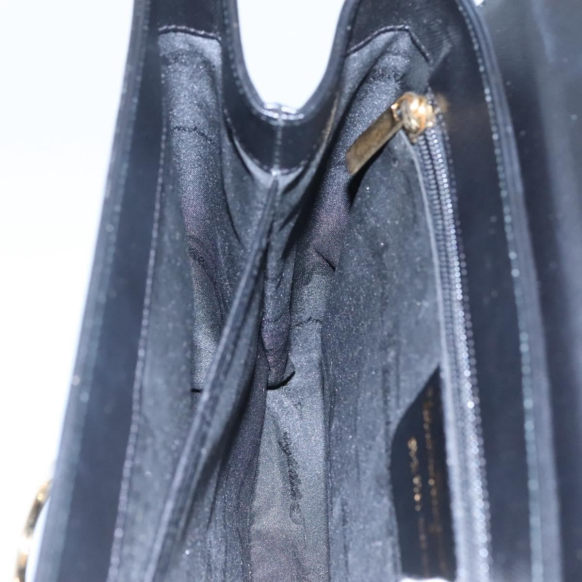 Salvatore Ferragamo Gancini Convertible Top Handle Bag Leather, BLACK, LEATHER, Handbag