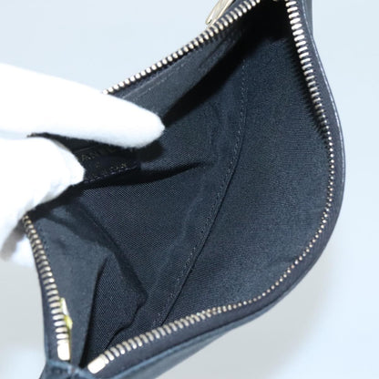 Chanel Vintage Camellia CC Wristlet Clutch Lambskin with Patent, BLACK, LEATHER, Clutche & pouche