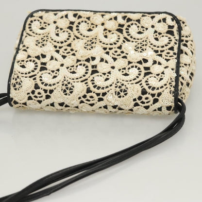 Chanel Floral CC Flap Bag Leather, WHITE, LEATHER, Shoulder bag