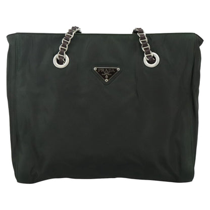 Prada Vintage Chain Tote Tessuto, KHAKI, NYLON, Tote bag
