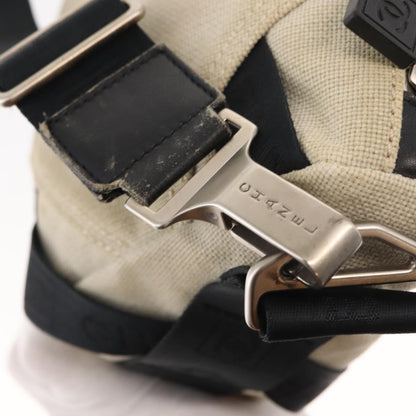 Chanel Vintage Crossbody Bag Canvas, BEIGE, CANVAS, Shoulder bag