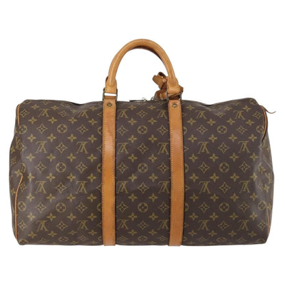 Louis Vuitton Keepall Bag Monogram Canvas, BROWN, CANVAS, Travel bag