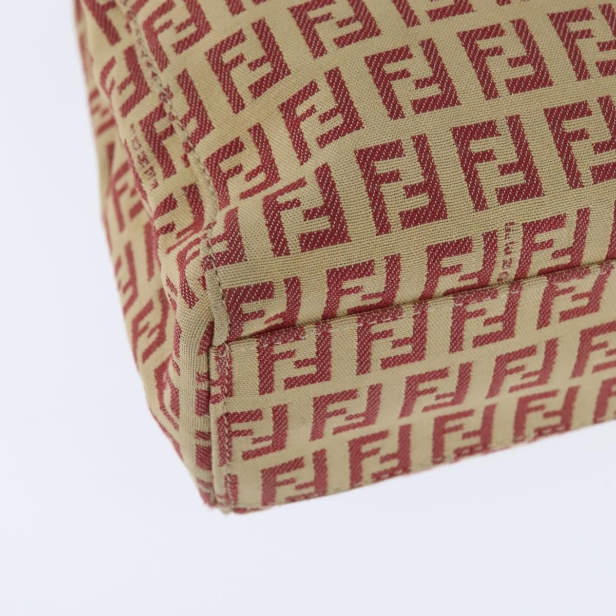 Fendi Vintage Shopping Tote Zucchino Canvas, RED, CANVAS, Handbag