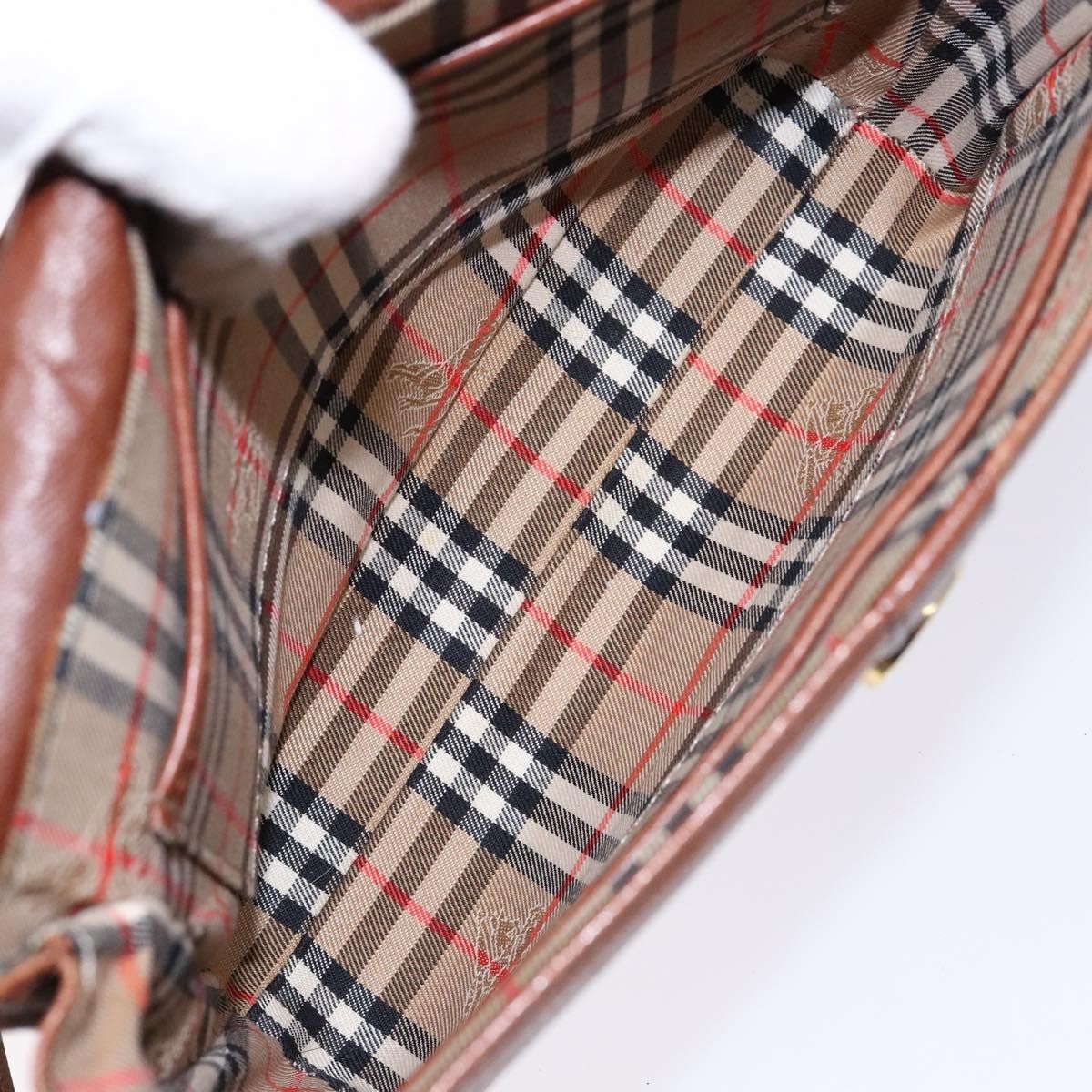 Burberry Flap Shoulder Bag Leather, BROWN, LEATHER, Shoulder bag