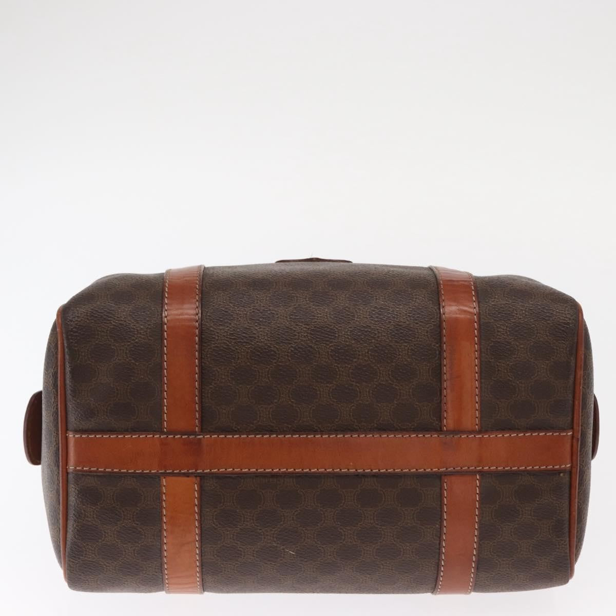 Celine Macadam Handbag Macadam with leather, BROWN, CANVAS, Handbag