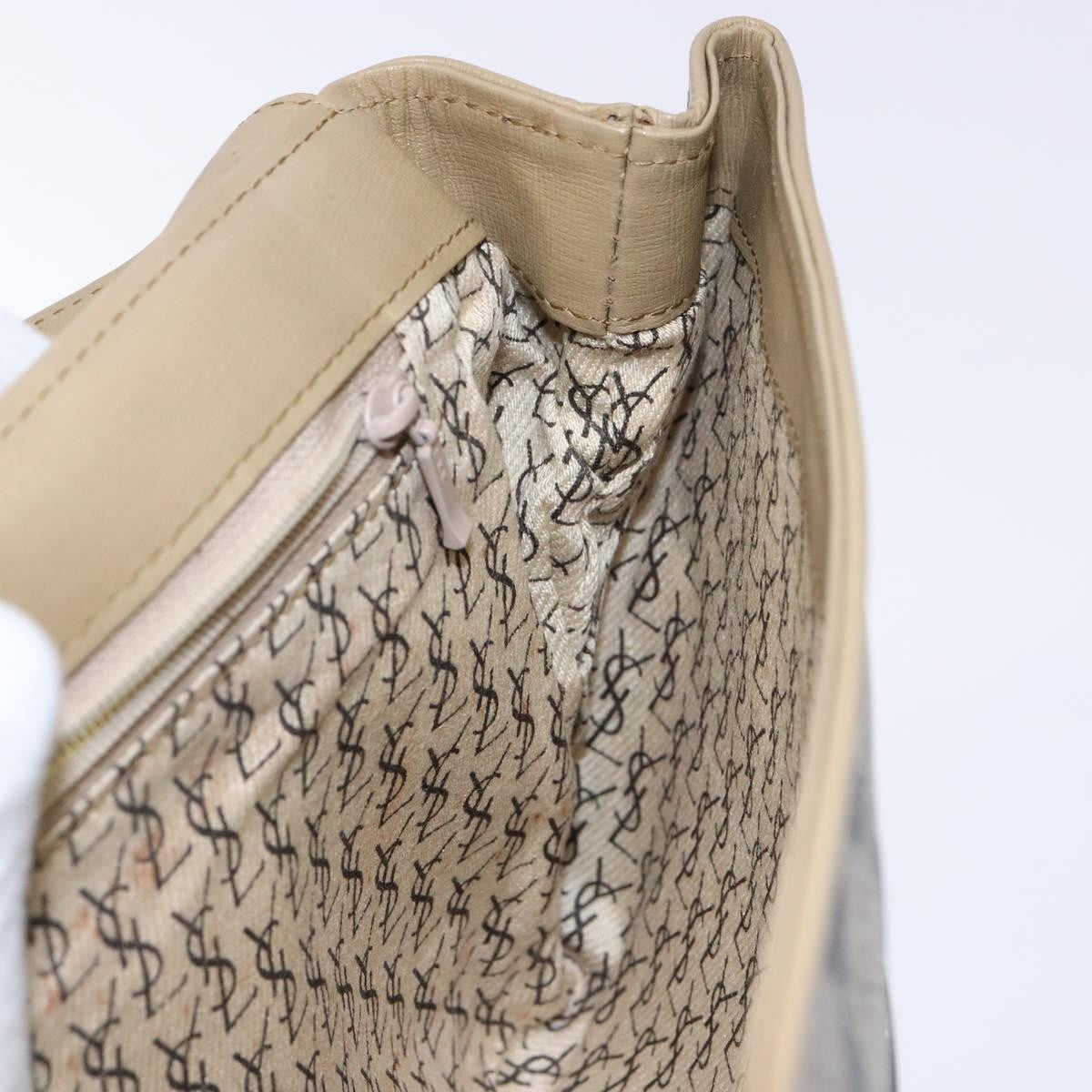 Saint Laurent Vintage Clutch PVC, BEIGE, PVC, Clutche & pouche