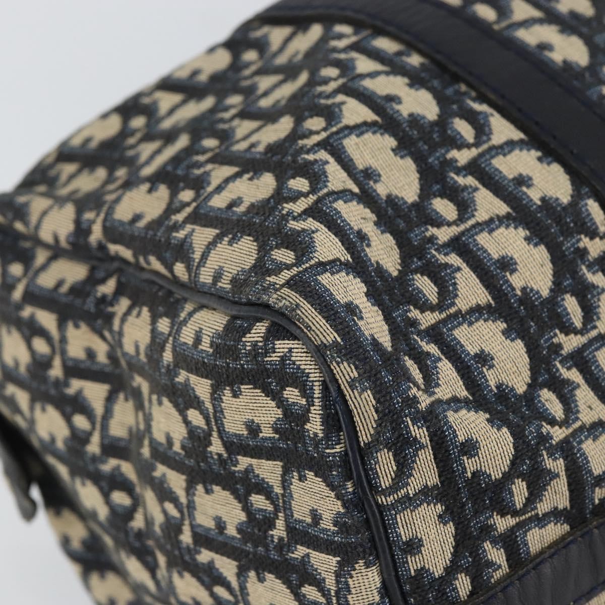 Christian Dior Vintage Trotter Boston Bag Diorissimo Canvas, NAVY, CANVAS, Handbag