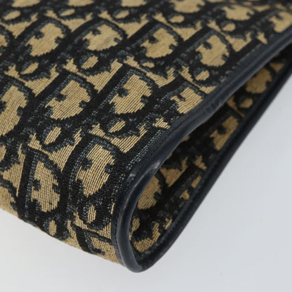 Christian Dior Vintage Trotter Shoulder Bag Canvas, NAVY, CANVAS, Shoulder bag