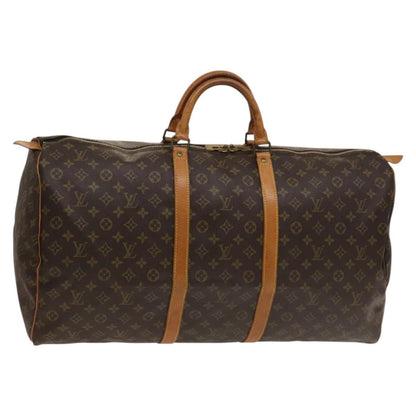 Louis Vuitton Keepall Bag Monogram Canvas, BROWN, CANVAS, Travel bag