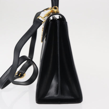 Salvatore Ferragamo Convertible Top Handle Bag Leather, NAVY, LEATHER, Handbag