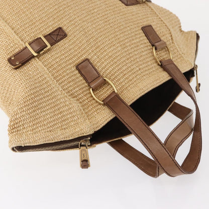 Saint Laurent Downtown Tote Raffia, BEIGE, WICKER, Tote bag
